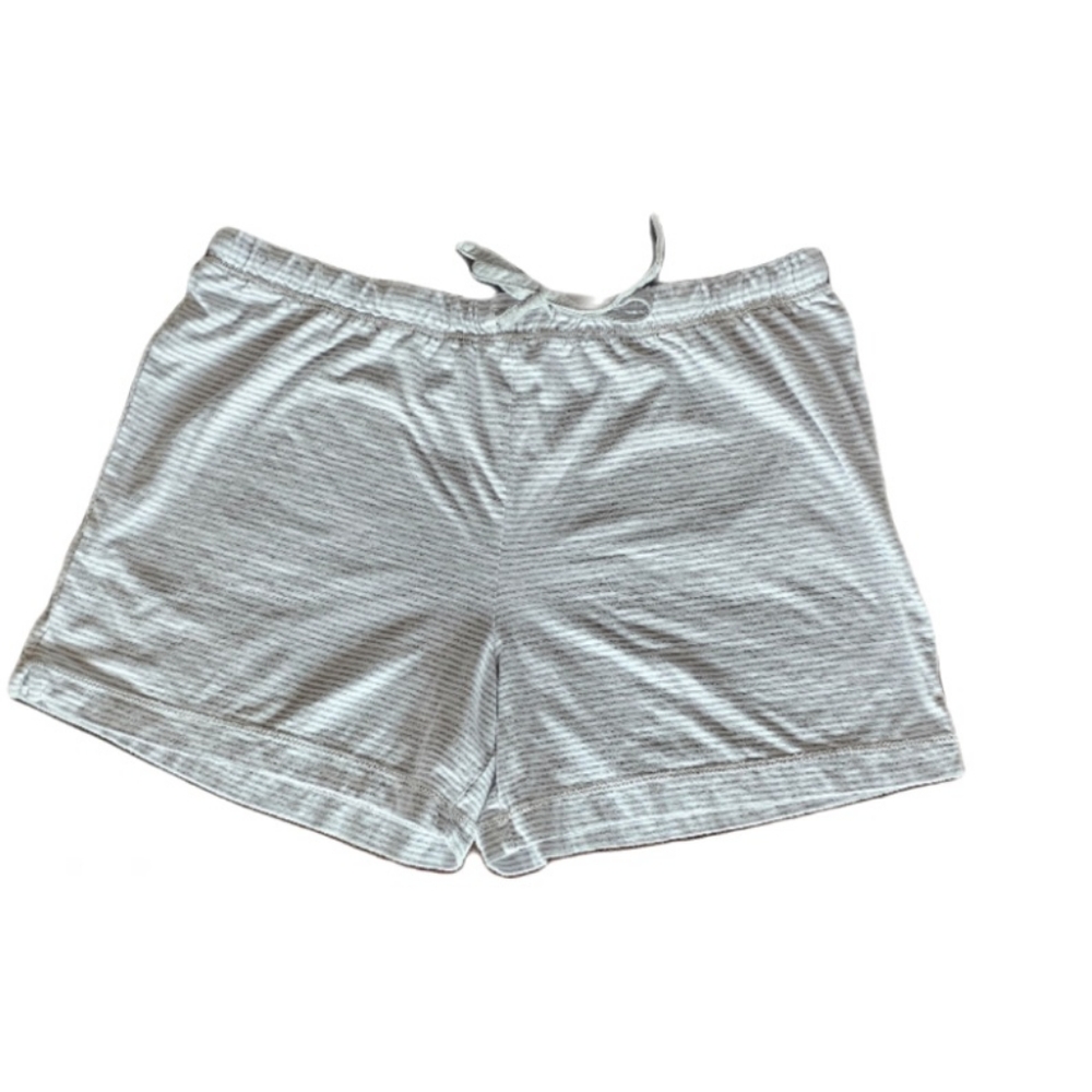 Carole Hochman Womens Striped Shorts Drawstring Waist Size L